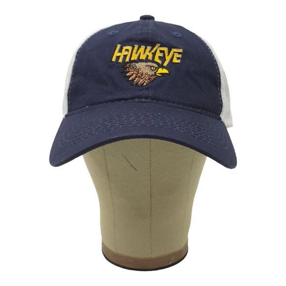 Outdoor Cap Hawkeye Mesh Strapback Cap Trucker Baseball Hat Bird Blue White - Picture 6 of 13
